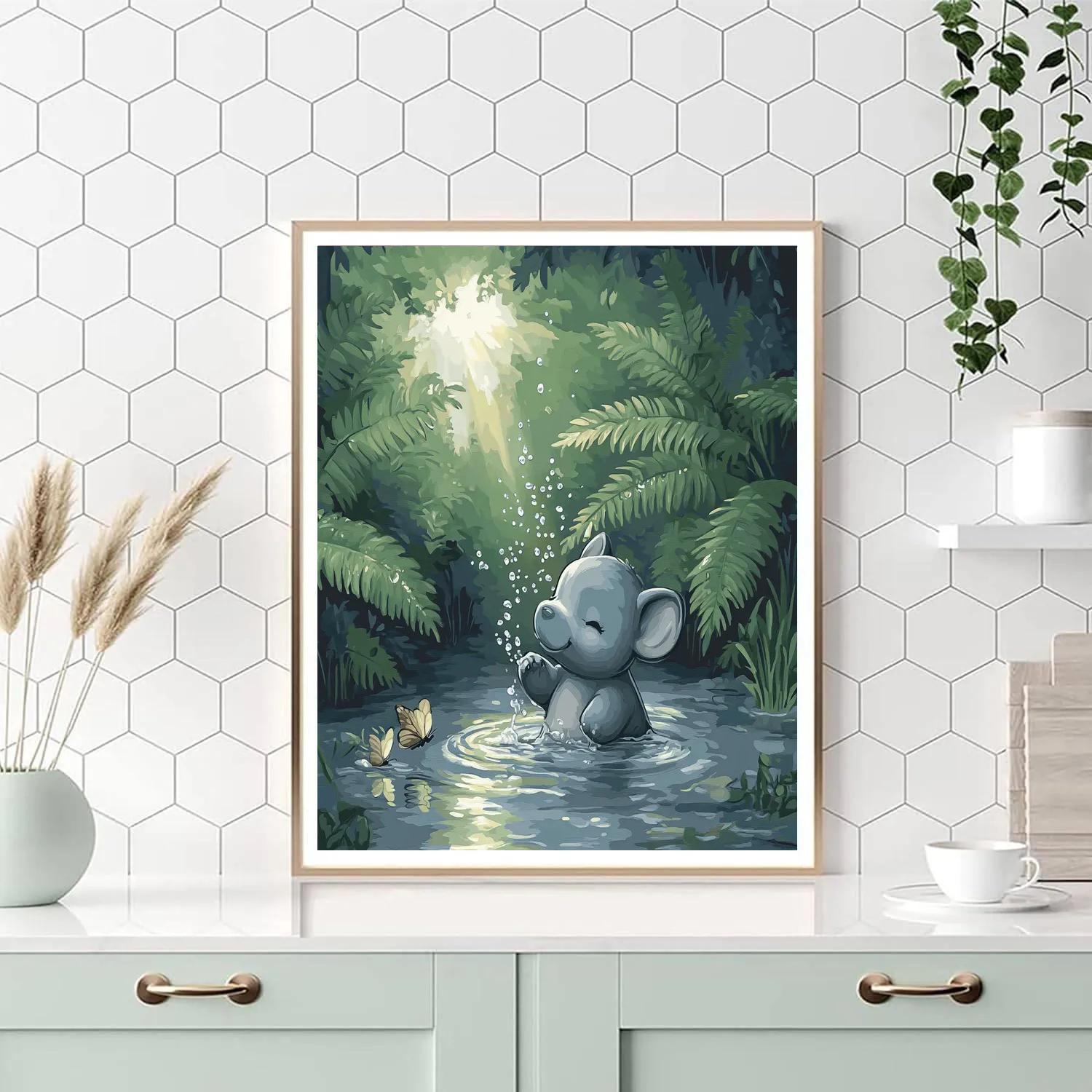 Tantor River Splash Disney Numbered painting kits