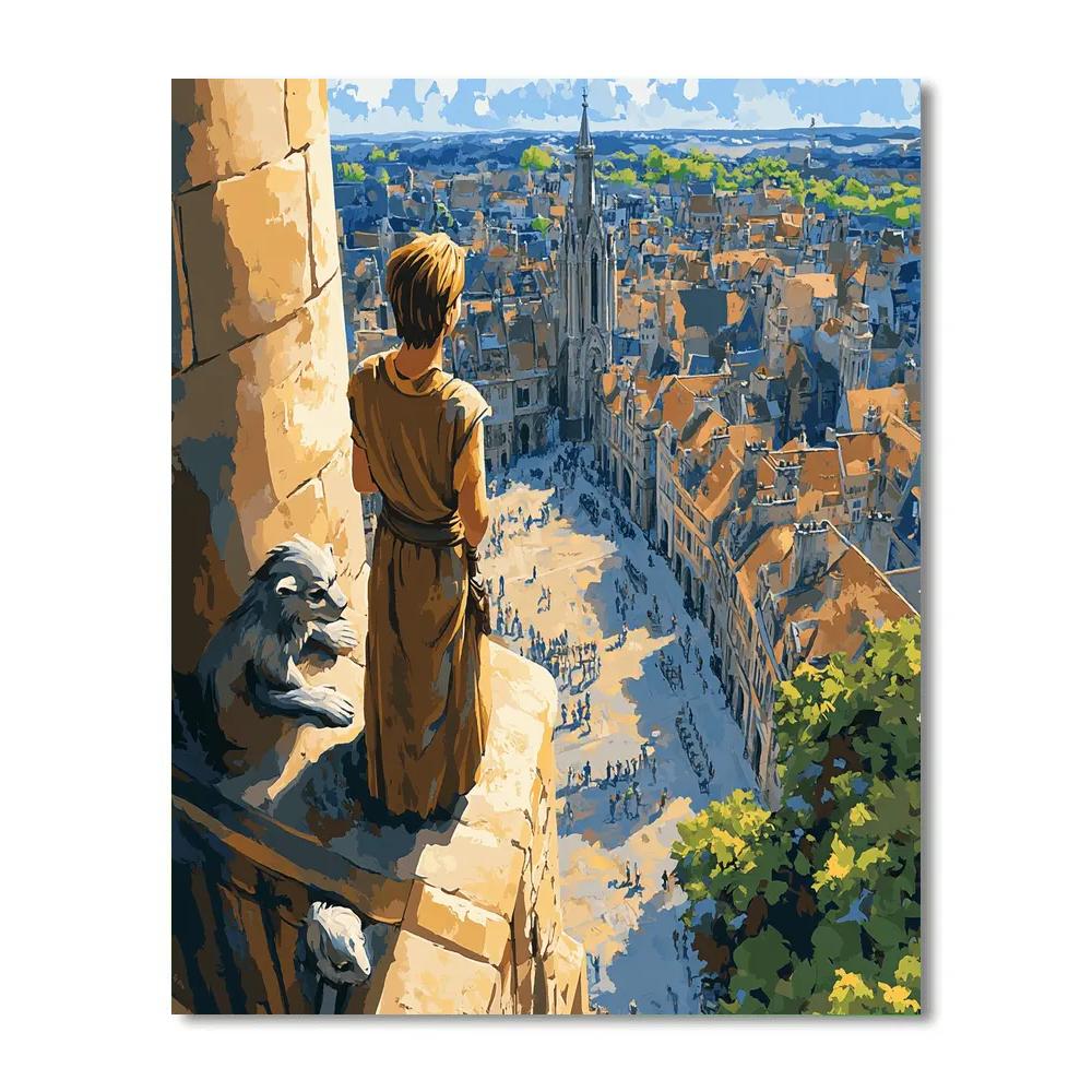 Quasimodo Bell Tower View Disney paint by number