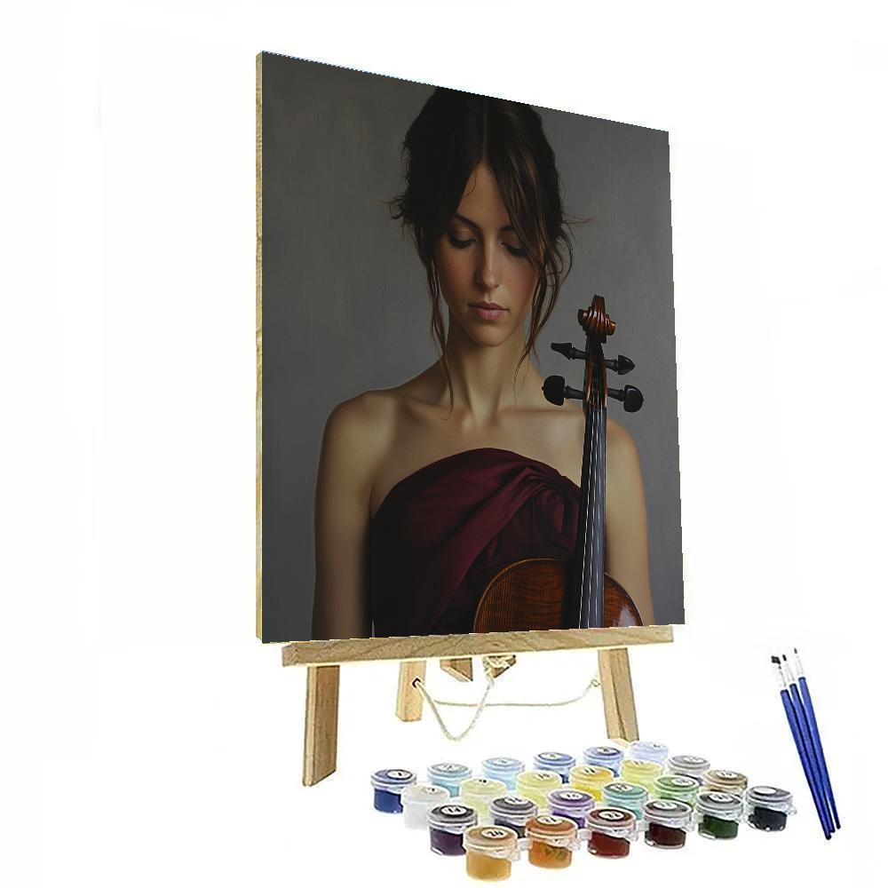 Ingres Inspired Violinist Portrait paint by number
