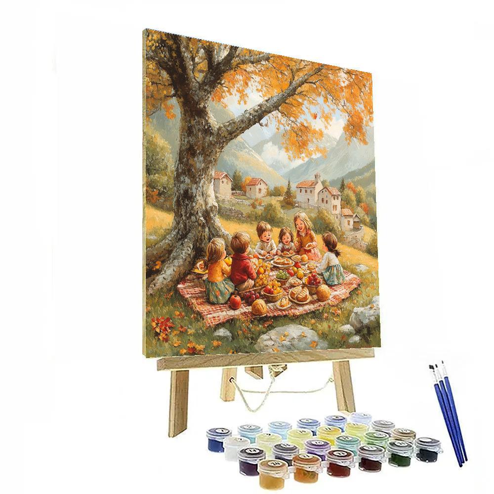 Pacha Family Picnic Disney paint by number