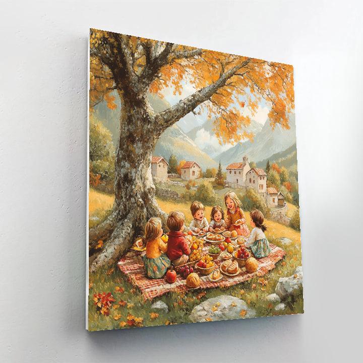 Pacha Family Picnic Disney paint by number