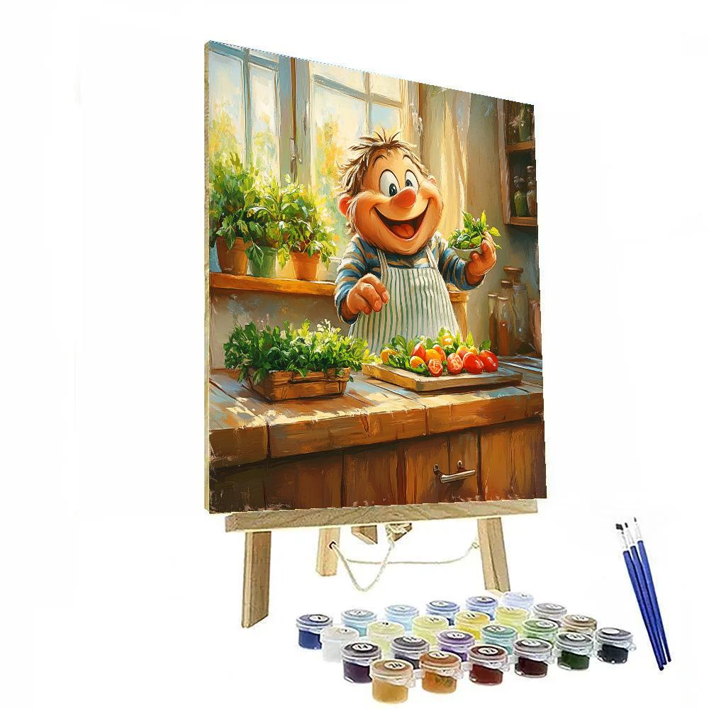 Kronk Kitchen Helper Disney paint by numbers