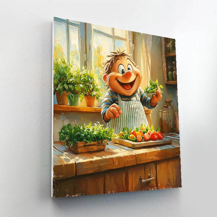 Kronk Kitchen Helper Disney paint by numbers