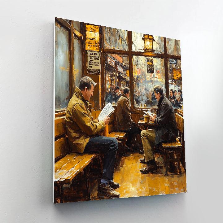 Hogarth Inspired Morning Coffee House Painting by numbers kit