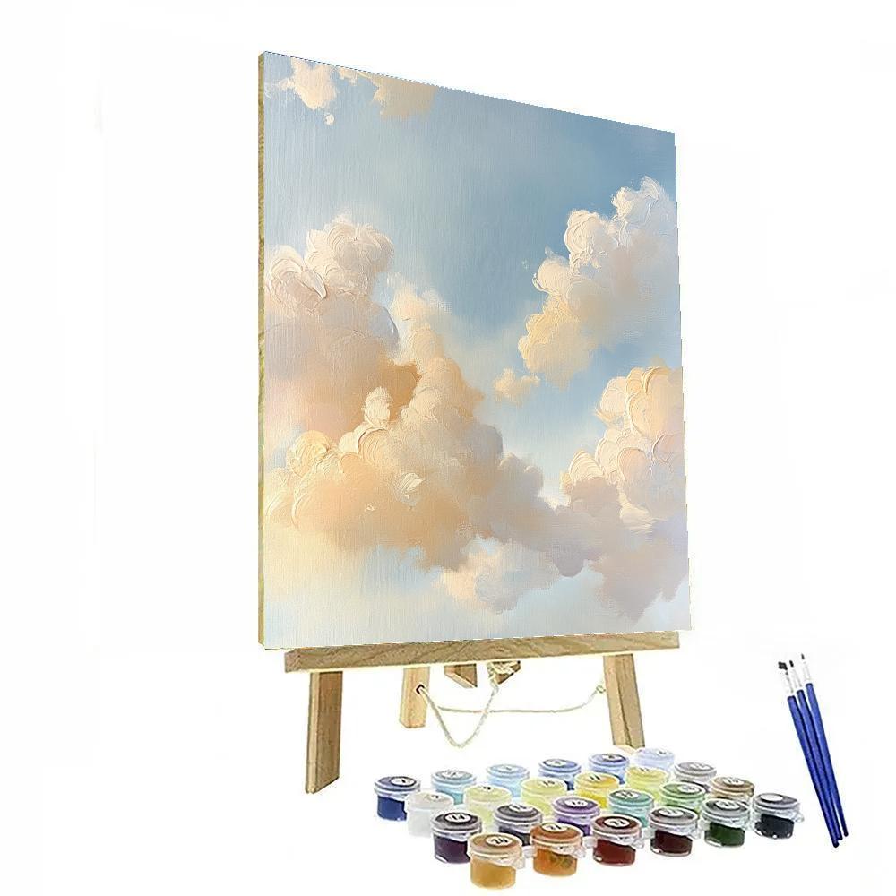 Boucher Inspired Pastel Clouds paint by color