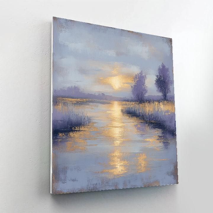 Claude Monet Inspired Misty River Sunrise paint by numbers