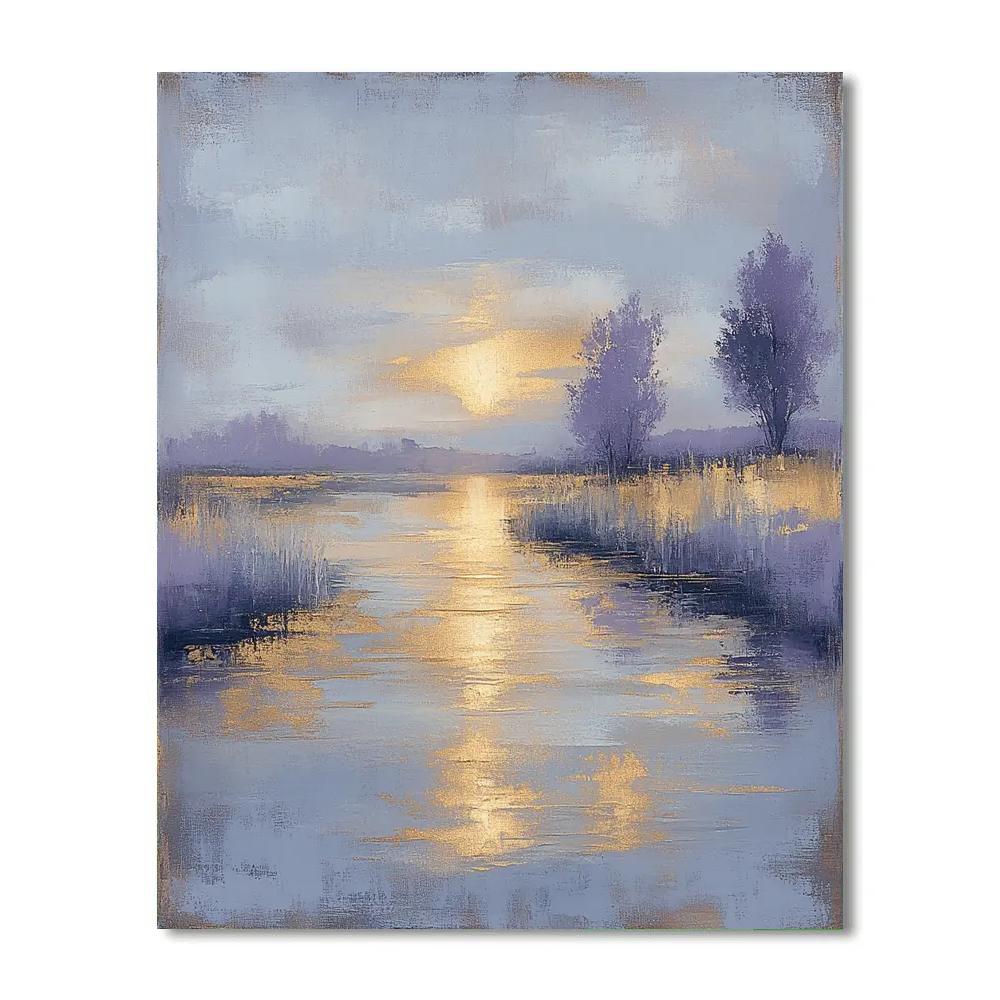Claude Monet Inspired Misty River Sunrise paint by numbers