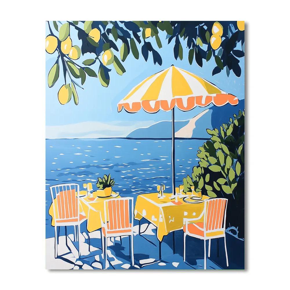 Henri Matisse Inspired Coastal Cafe Terrace painting number kit