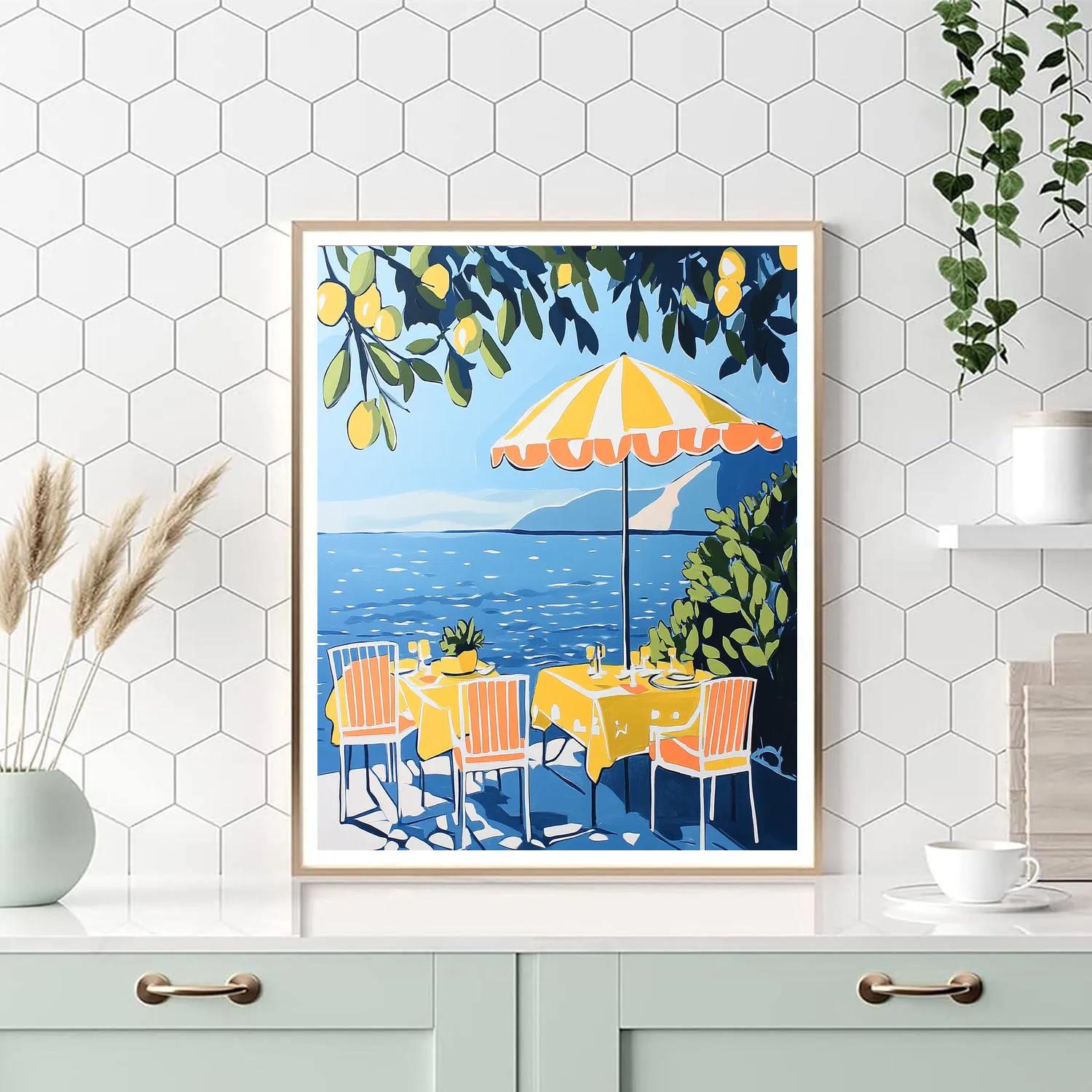 Henri Matisse Inspired Coastal Cafe Terrace painting number kit