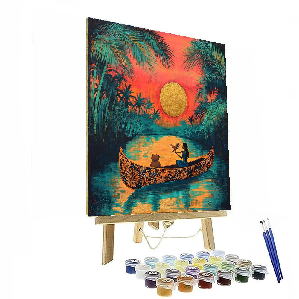 Elena Royal Canoe Ride Disney DIY paint by numbers