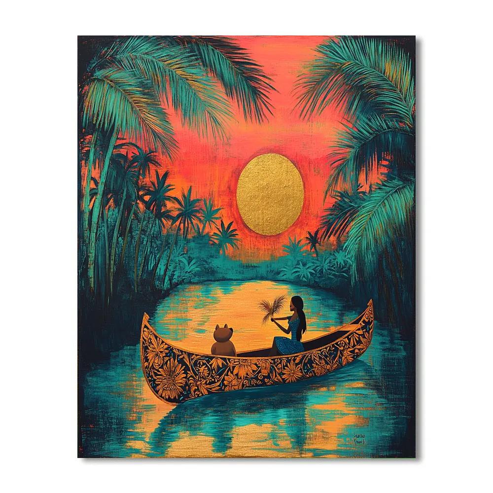 Elena Royal Canoe Ride Disney DIY paint by numbers