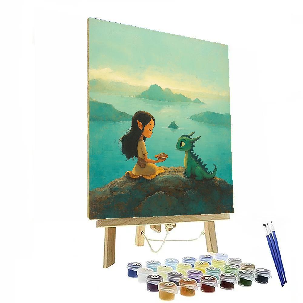 Raya Dragon Friendship Moment Disney paint by number