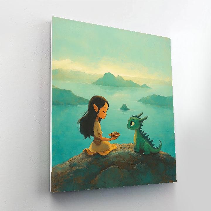 Raya Dragon Friendship Moment Disney paint by number