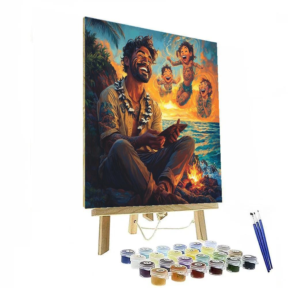 Maui Tattoo Storytelling Disney Paint by numbers art