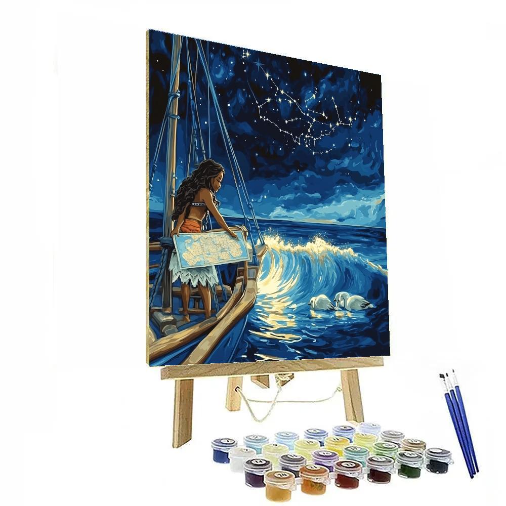 Moana Wayfinder Night Disney paint by number