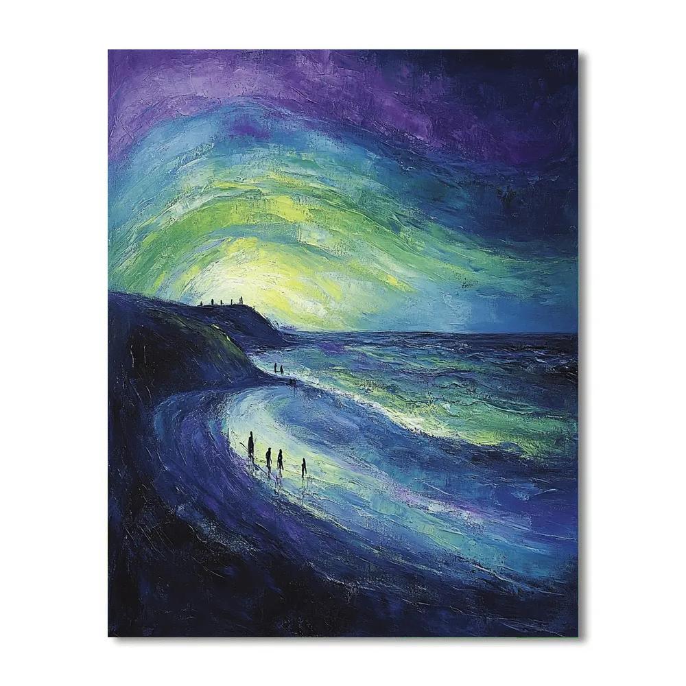Edvard Munch Inspired Aurora Over Fjord Paint by numbers kits