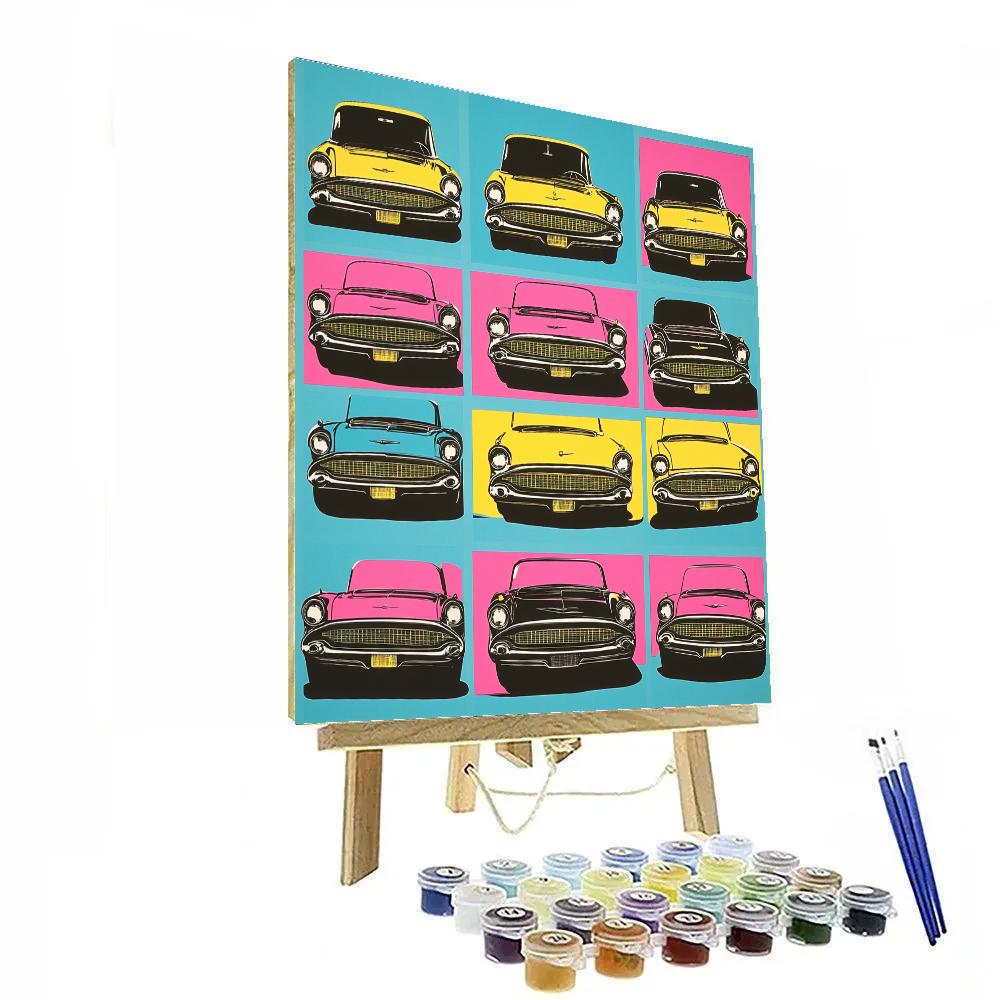 Andy Warhol Inspired Pop Vintage Cars Paint by numbers art