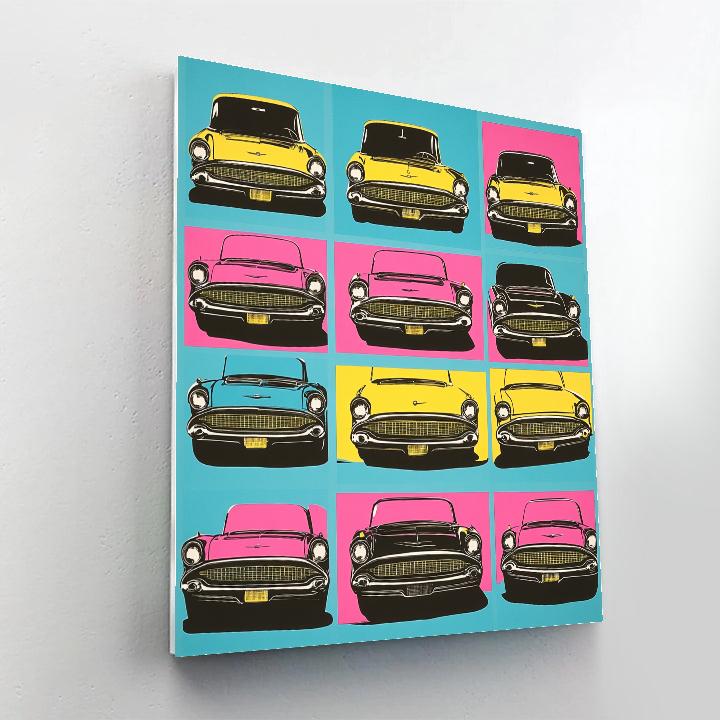 Andy Warhol Inspired Pop Vintage Cars Paint by numbers art