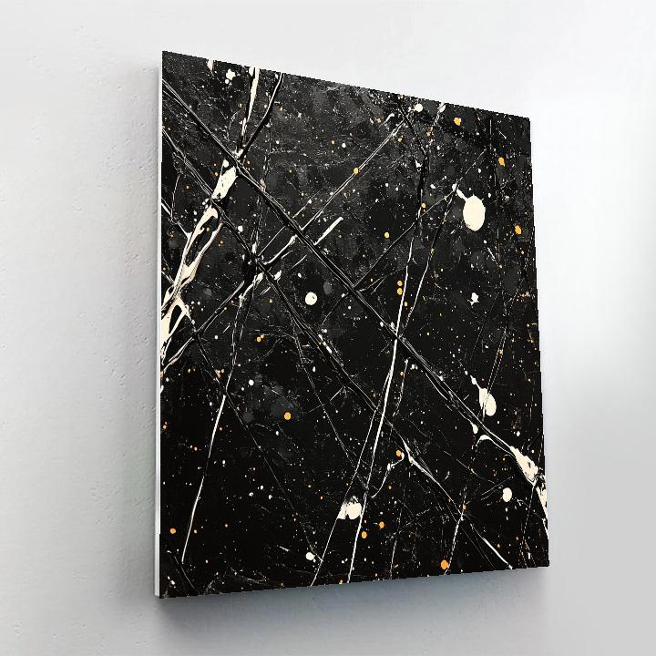 Jackson Pollock Inspired Meteor Shower Field paint by numbers