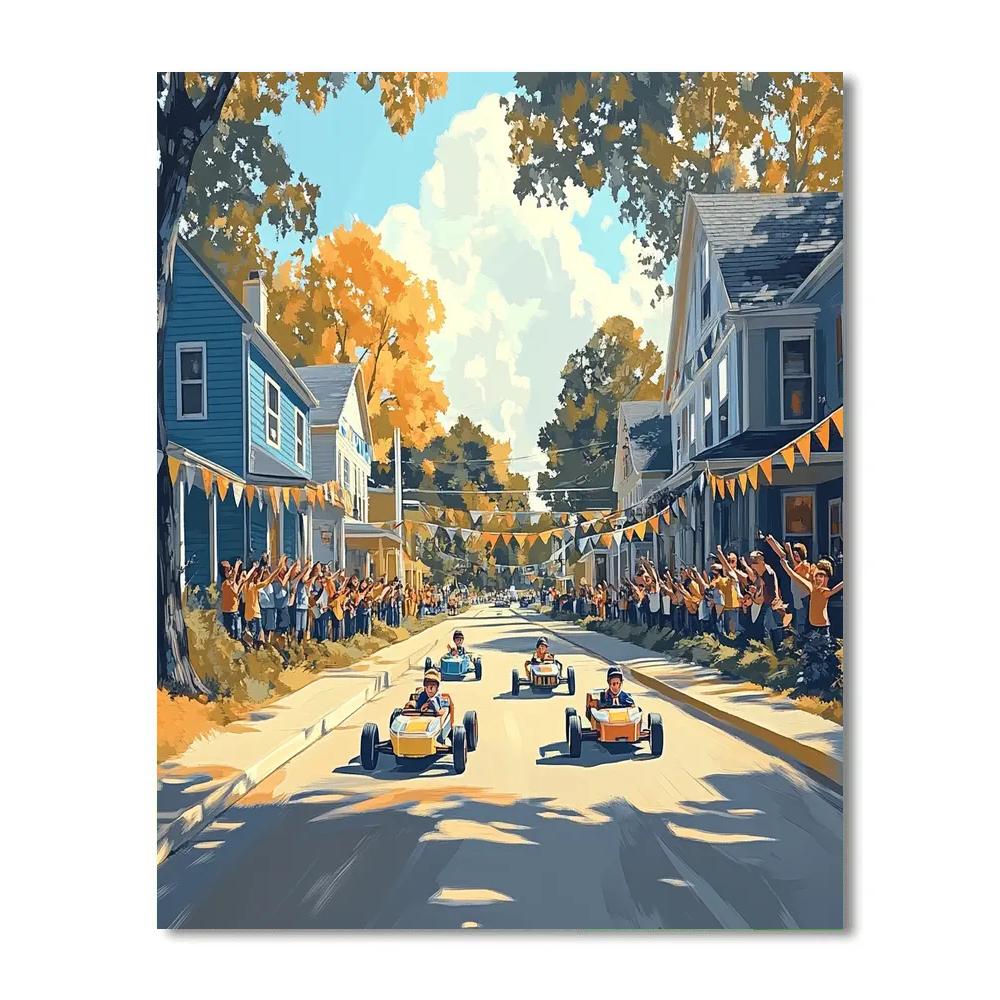 Big Hero Neighborhood Race Disney paint by numbers