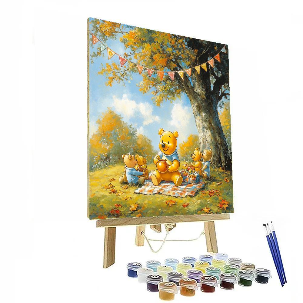 Winnie The Pooh Hundred Acre Picnic Disney Number painting