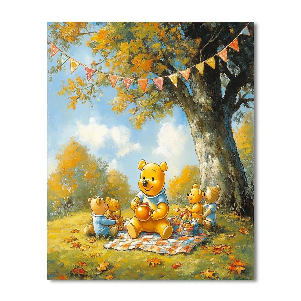 Winnie The Pooh Hundred Acre Picnic Disney Number painting