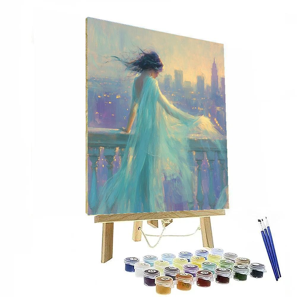 Berthe Morisot Inspired Breezy Balcony DIY paint by numbers