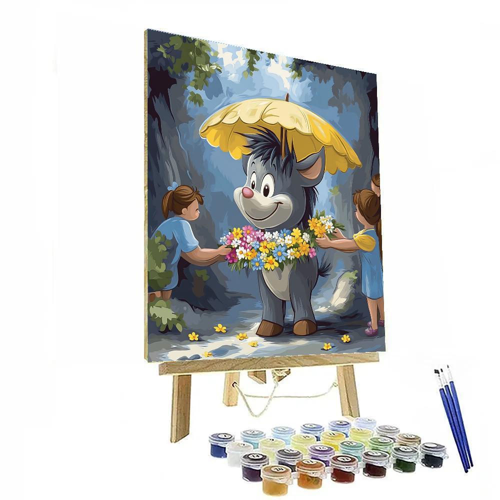 Eeyore Sunny Umbrella Surprise Disney Paint by numbers art