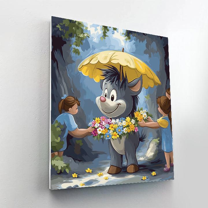 Eeyore Sunny Umbrella Surprise Disney Paint by numbers art