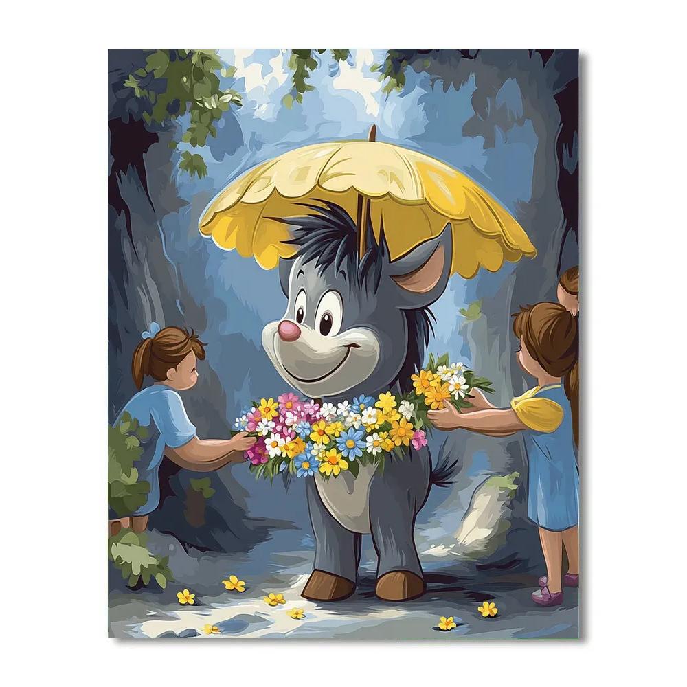 Eeyore Sunny Umbrella Surprise Disney Paint by numbers art
