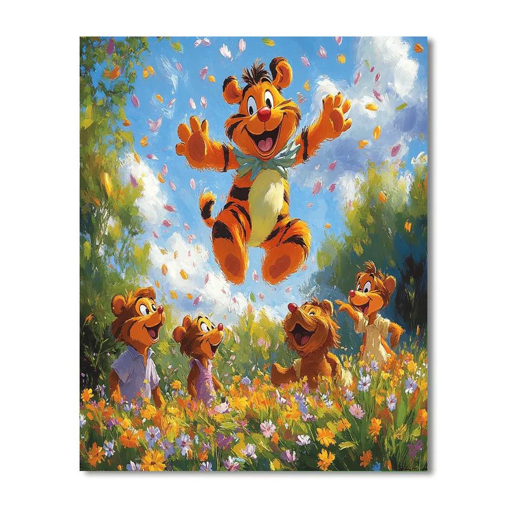 Tigger Bounce Meadow Fun Disney paint by color