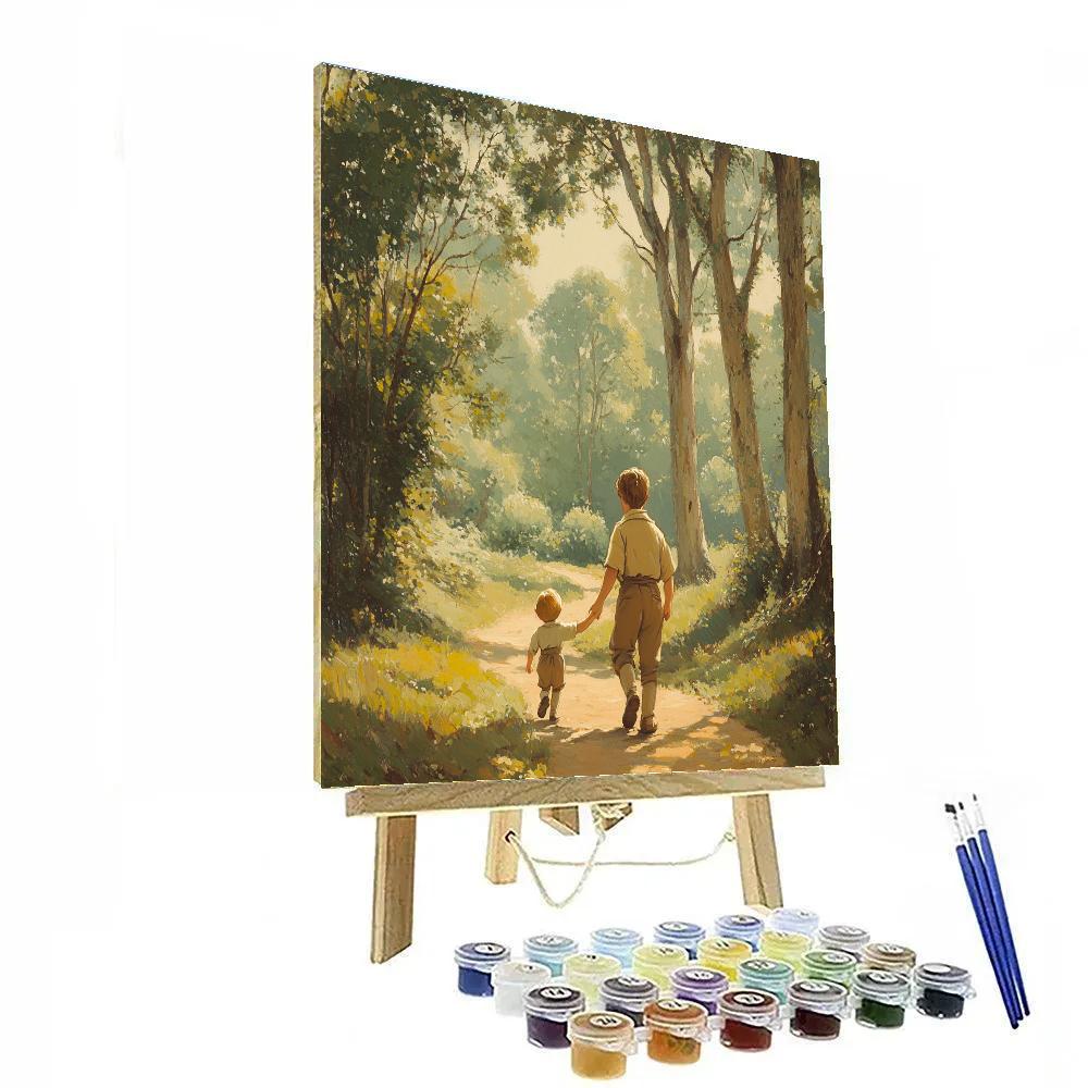 Christopher Robin Woodland Walk Disney paint by color
