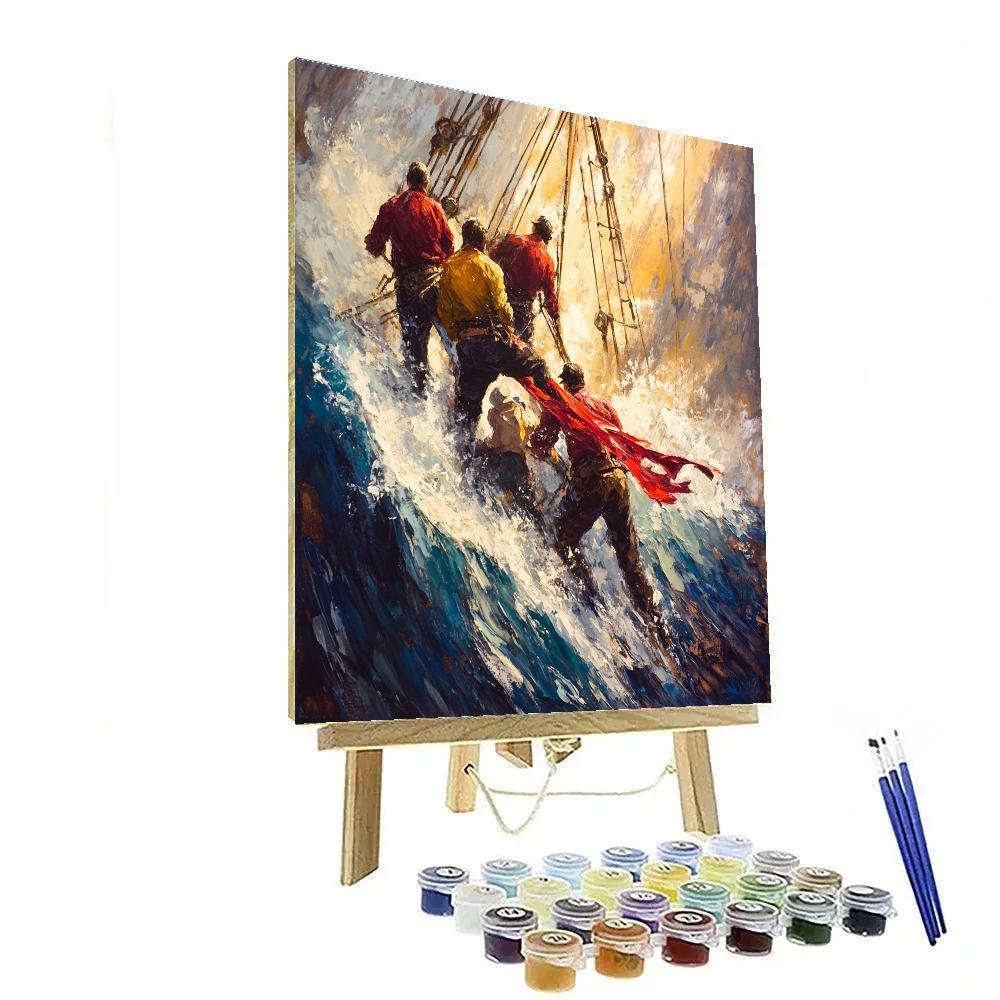 Eugene Delacroix Inspired Ocean Rescue Numbered painting kits