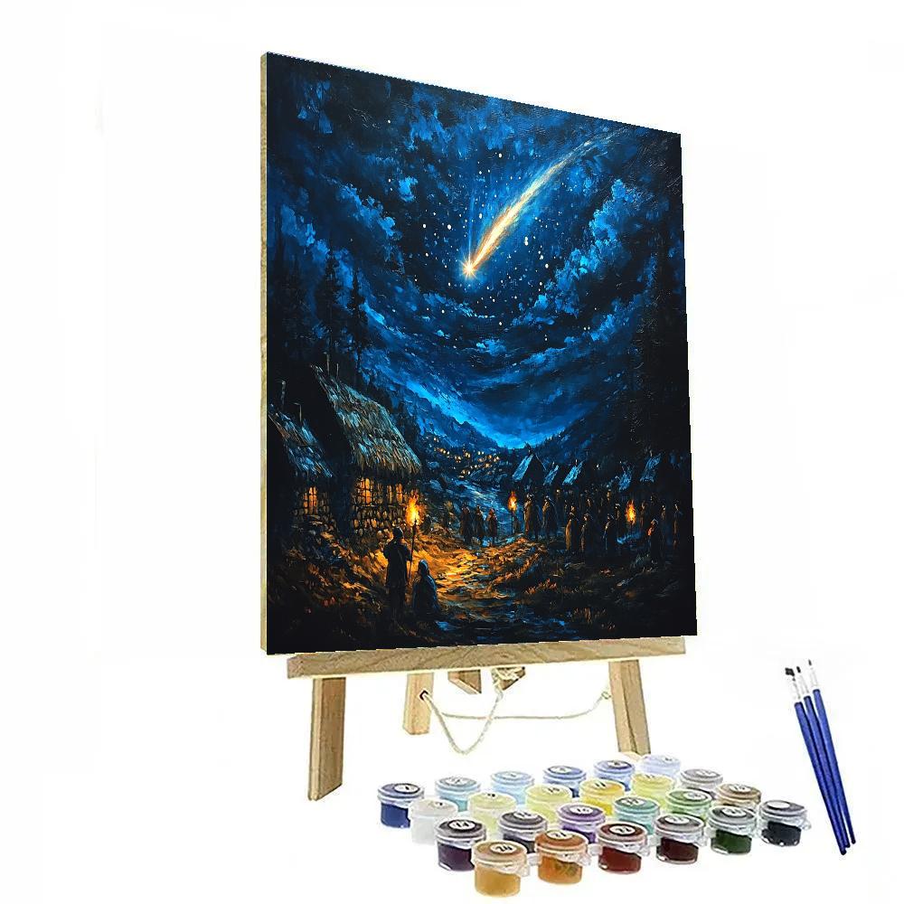 Goya Inspired Comet Over Village Numbered painting kits