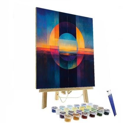 Wassily Kandinsky Inspired Orbital Symphony paint by color