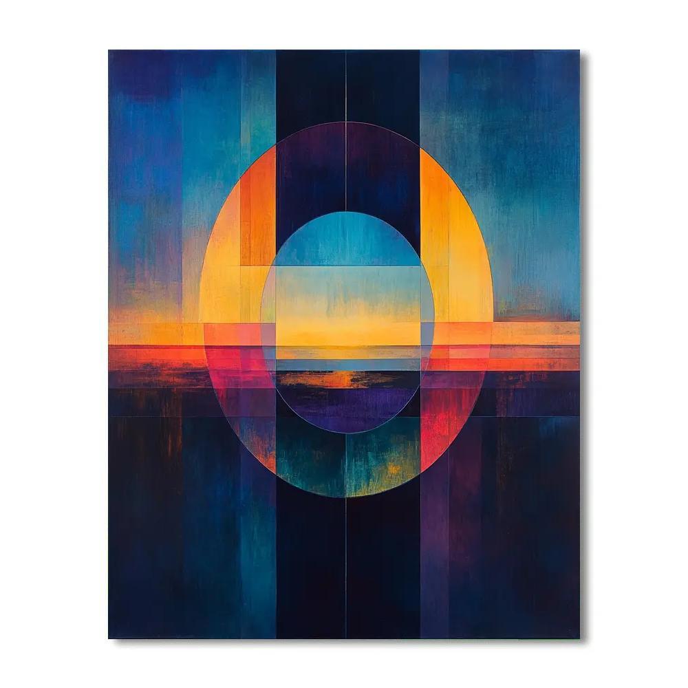 Wassily Kandinsky Inspired Orbital Symphony paint by color