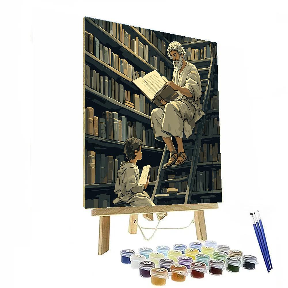 Archimedes Study Owl Disney Number painting