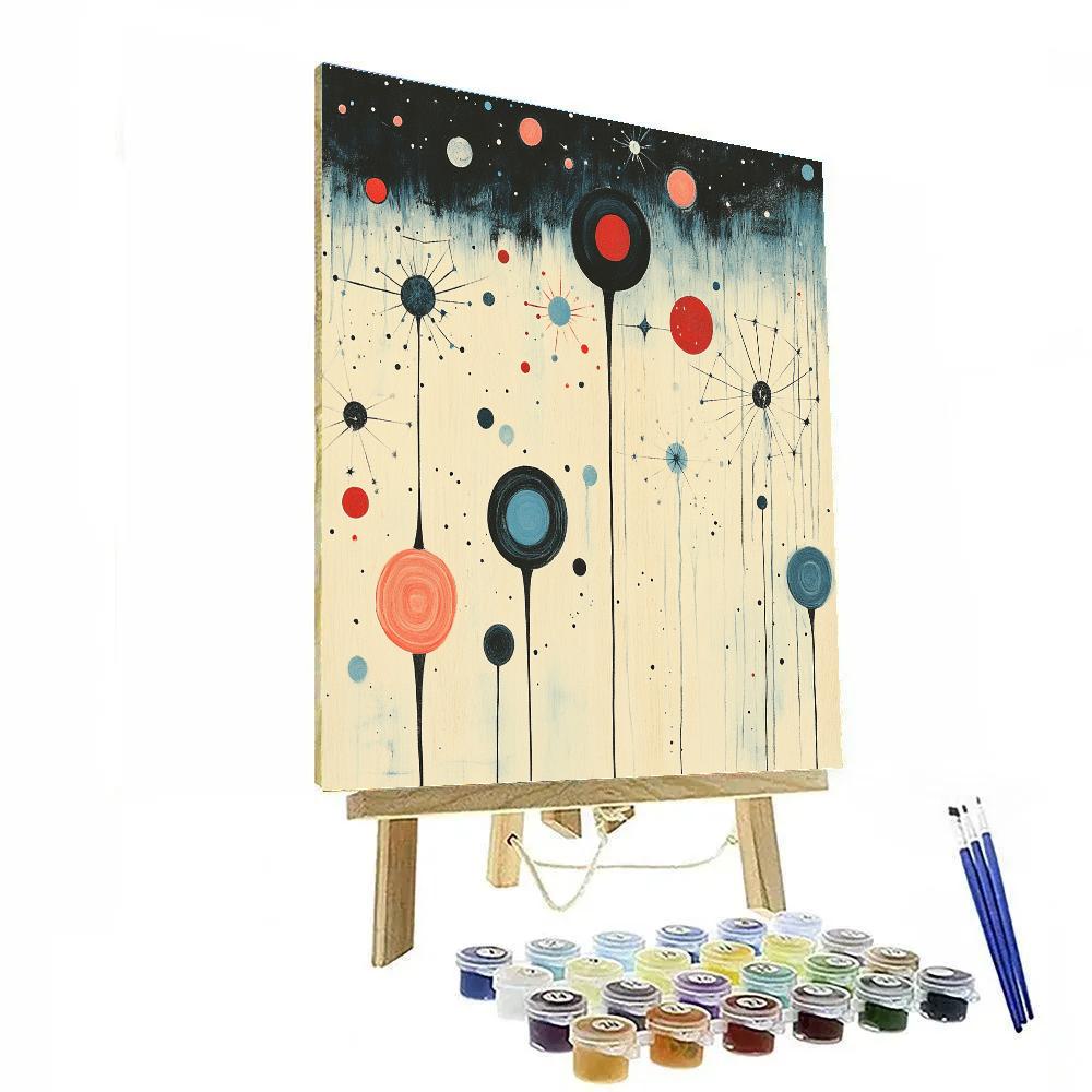 Joan Miro Inspired Night Birds And Stars Numbered painting kits