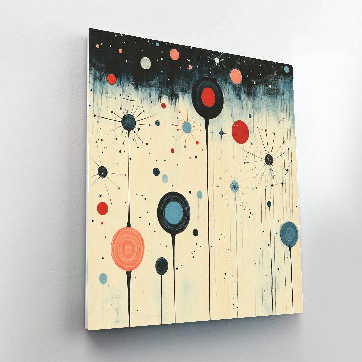 Joan Miro Inspired Night Birds And Stars Numbered painting kits