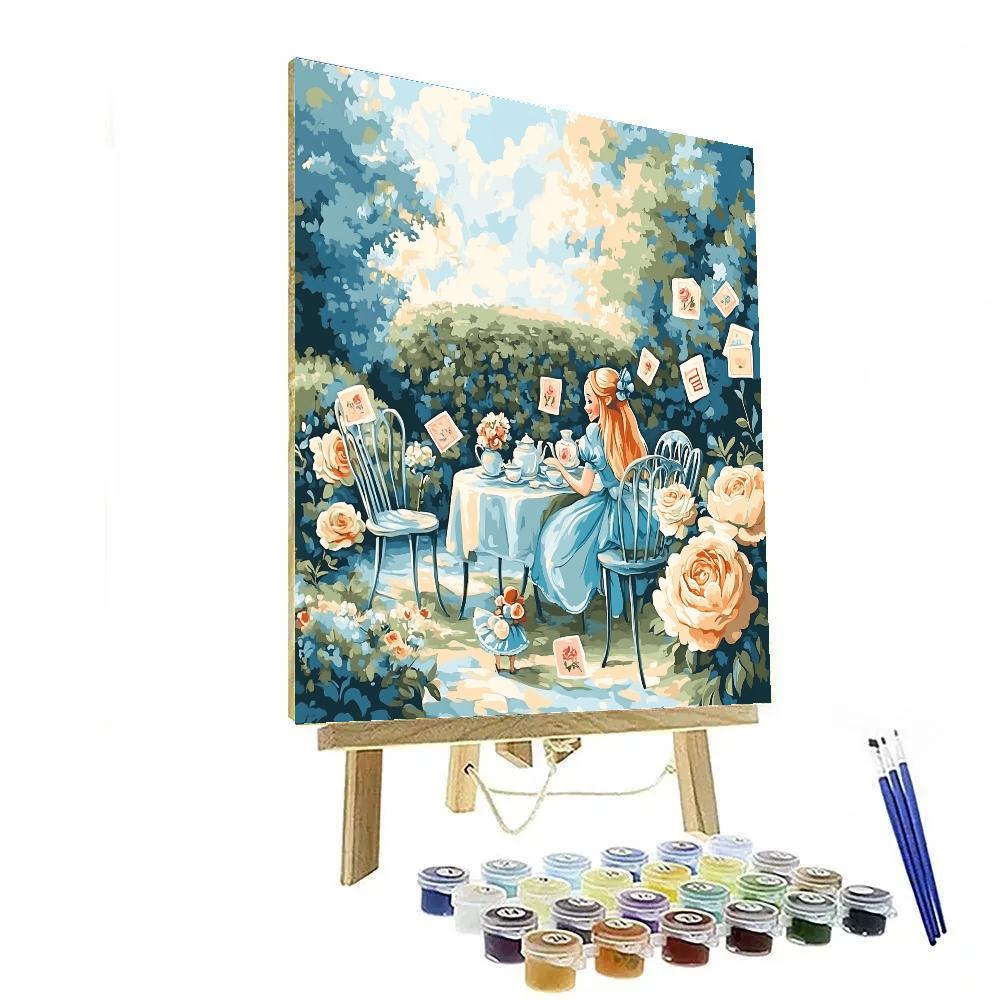 Alice Tea Party Garden Disney Numbered painting kits