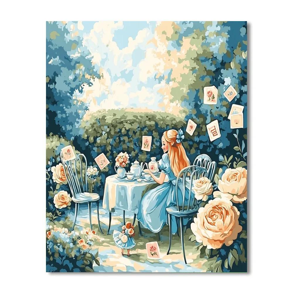 Alice Tea Party Garden Disney Numbered painting kits