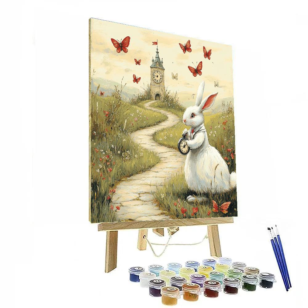White Rabbit Time Tumble Disney DIY paint by numbers