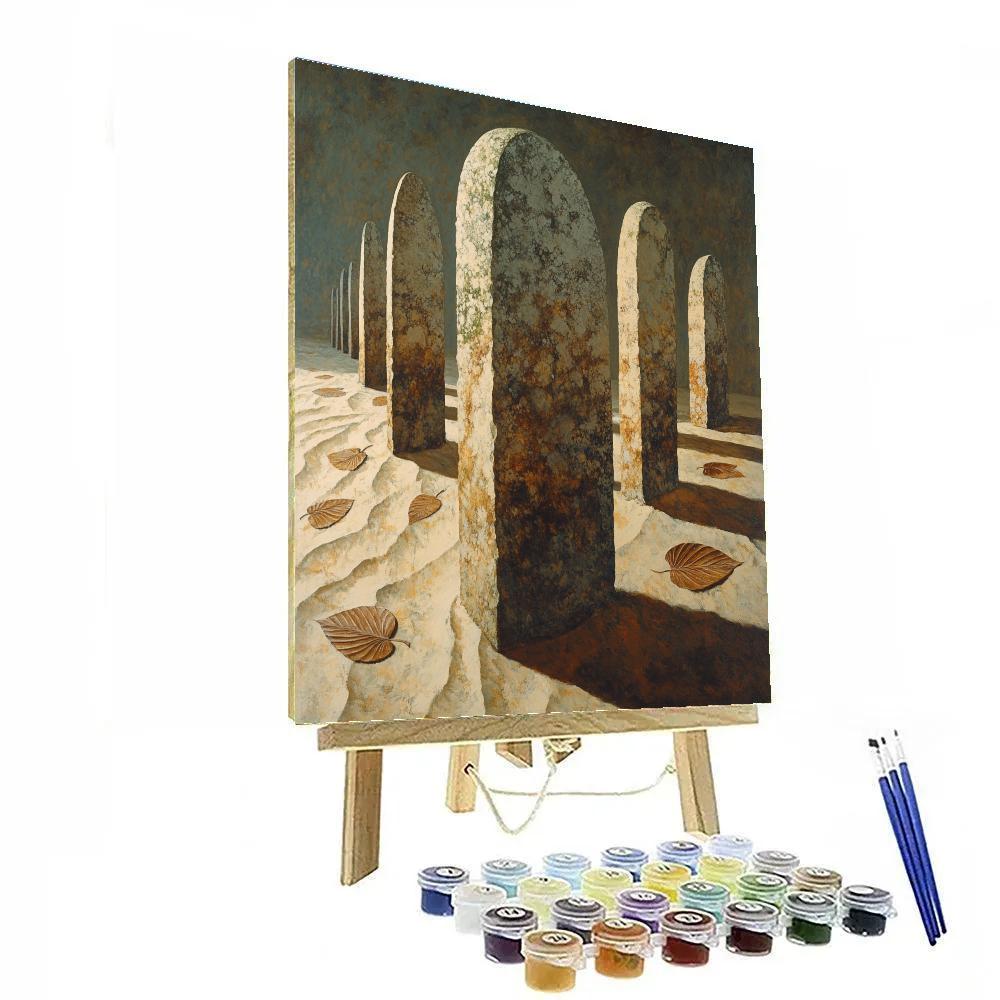 Max Ernst Inspired Desert Fossil Garden Numbered painting kits
