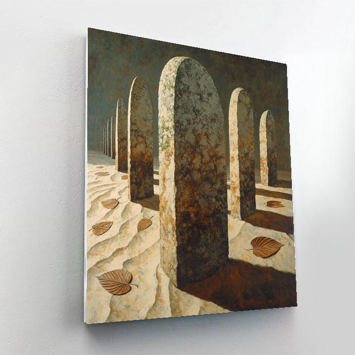 Max Ernst Inspired Desert Fossil Garden Numbered painting kits