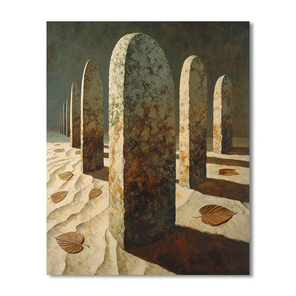 Max Ernst Inspired Desert Fossil Garden Numbered painting kits