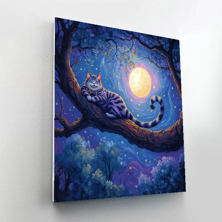 Cheshire Cat Moonlight Grin Disney Paint by numbers art