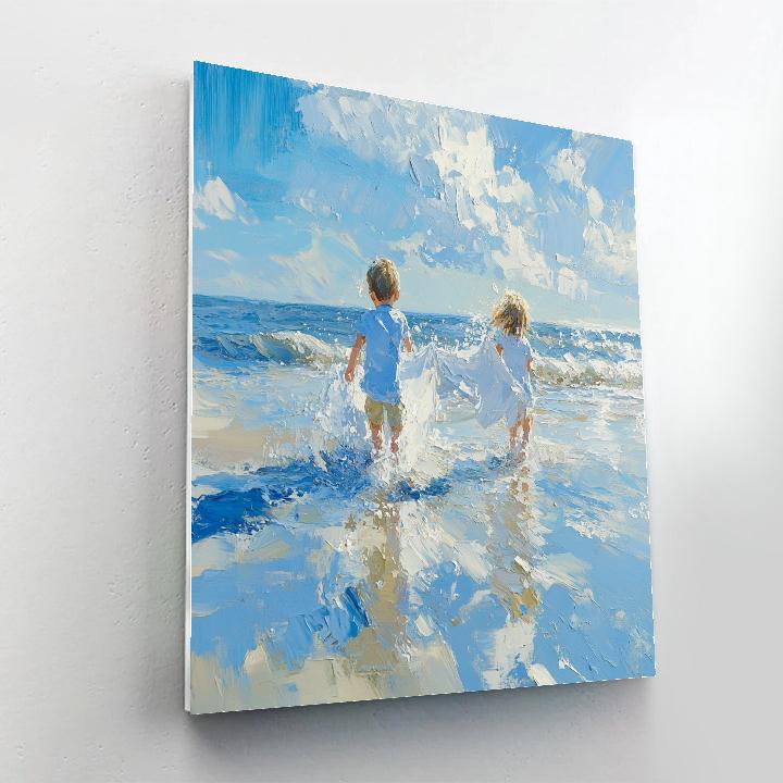 Sorolla Inspired Children At The Shoreline Painting by numbers kit