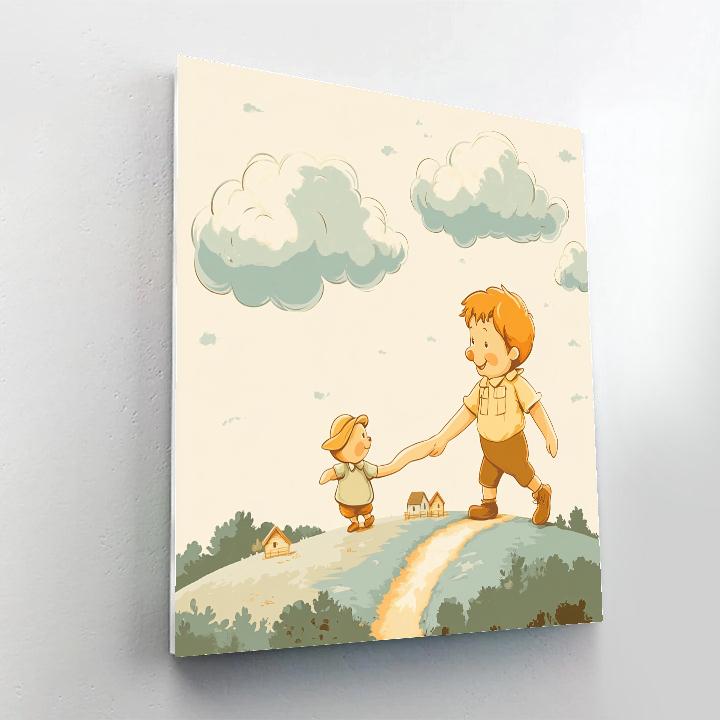 Christopher Robin Cloud Walk Disney DIY paint by numbers