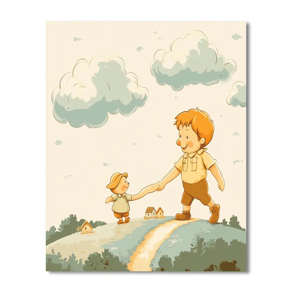 Christopher Robin Cloud Walk Disney DIY paint by numbers