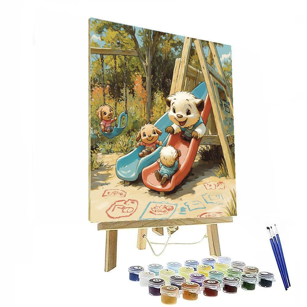 Kanga Roo Playground Share Disney DIY paint by numbers